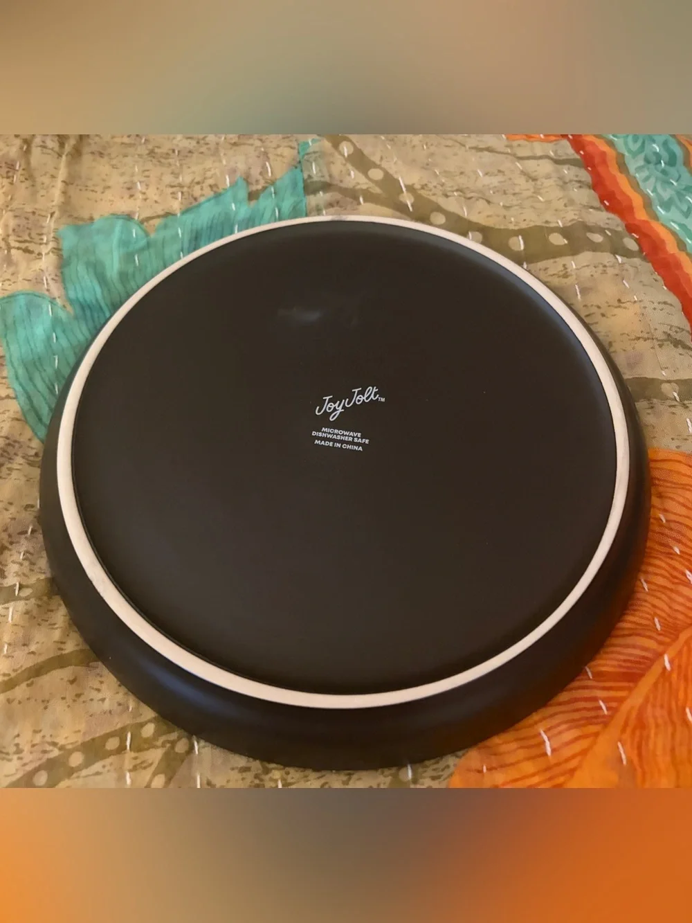 NWT JoyJolt Mesa 6-piece Ceramic Stoneware Salad Plate Set Matte Black